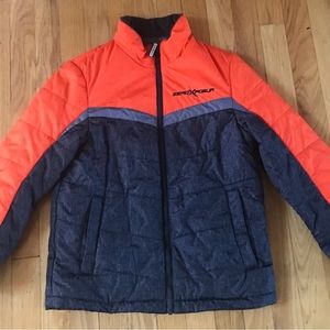 ZeroXposur Boy Size M-10/12 Black/Gray/Orange Winter Puffer Jacket